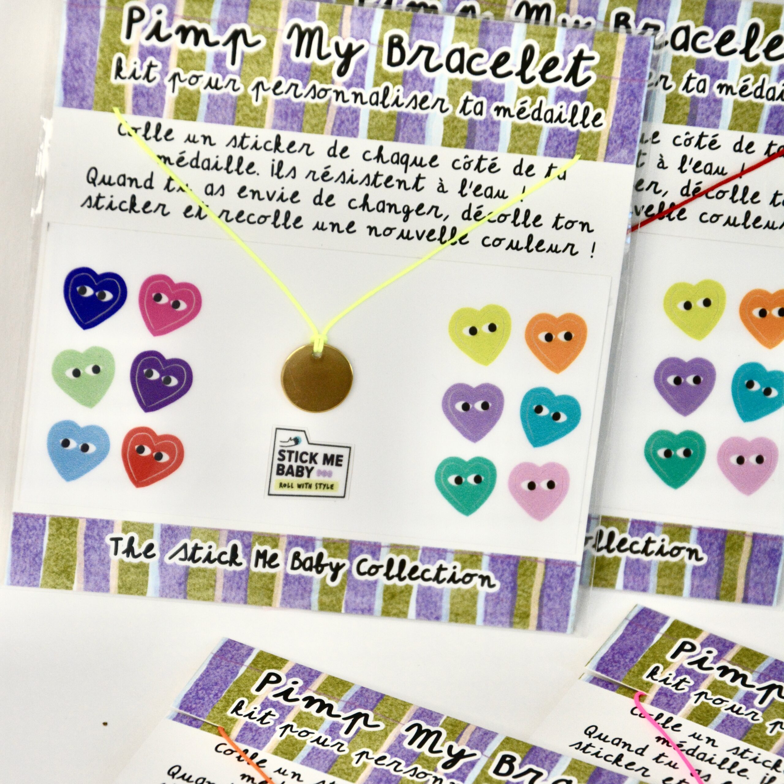 médaille collier bracelet cordons