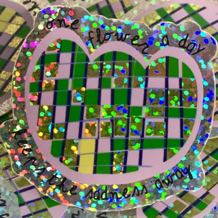 Sticker pailleté – FLEUR