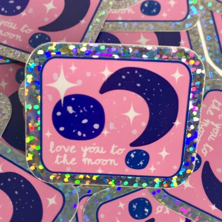 Sticker pailleté – MOON