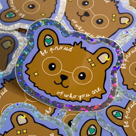 Sticker pailleté – OURS