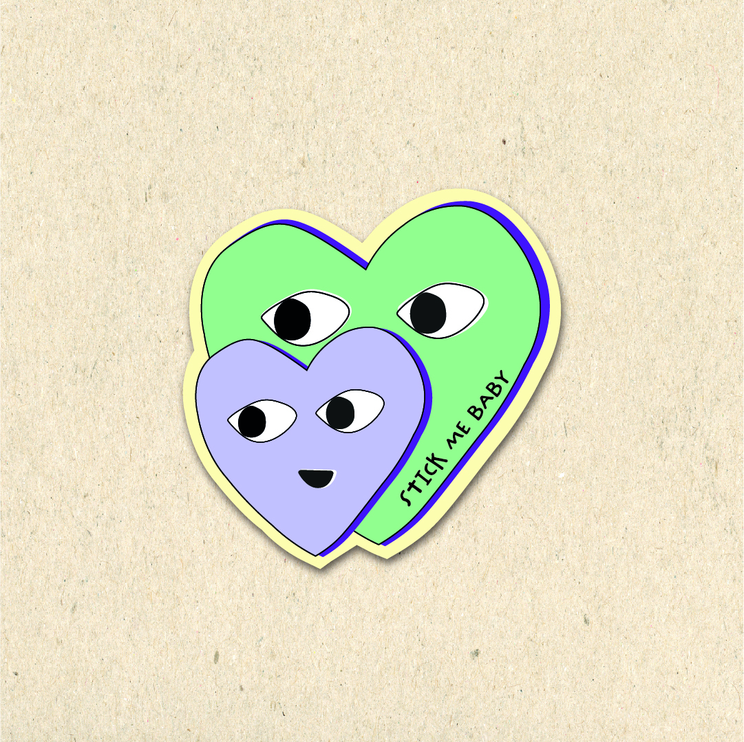 Sticker Cœurs Sourire