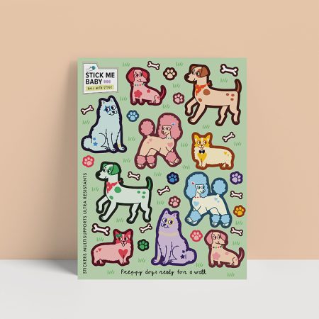 Stickers PREPPY DOGS ready for a walk