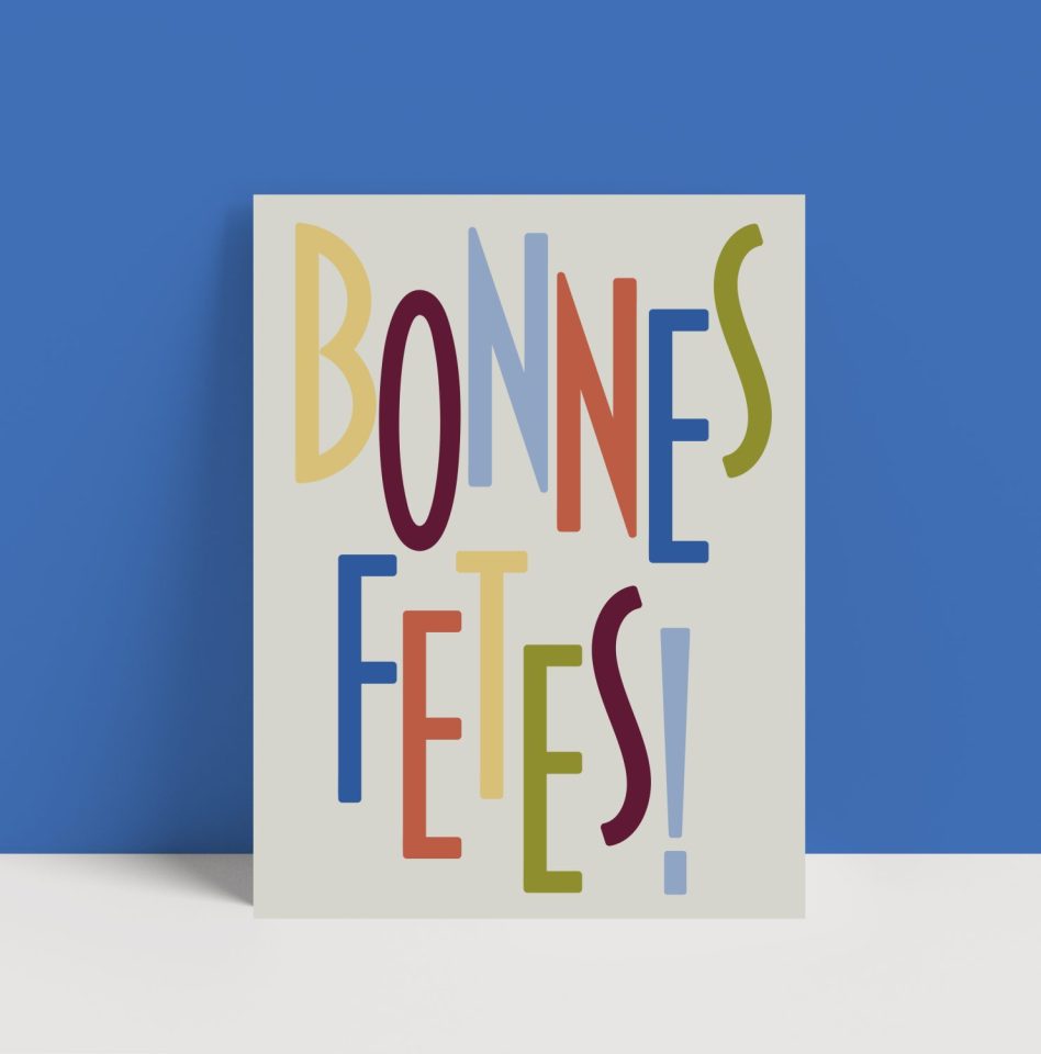carte bonnes fetes coloré