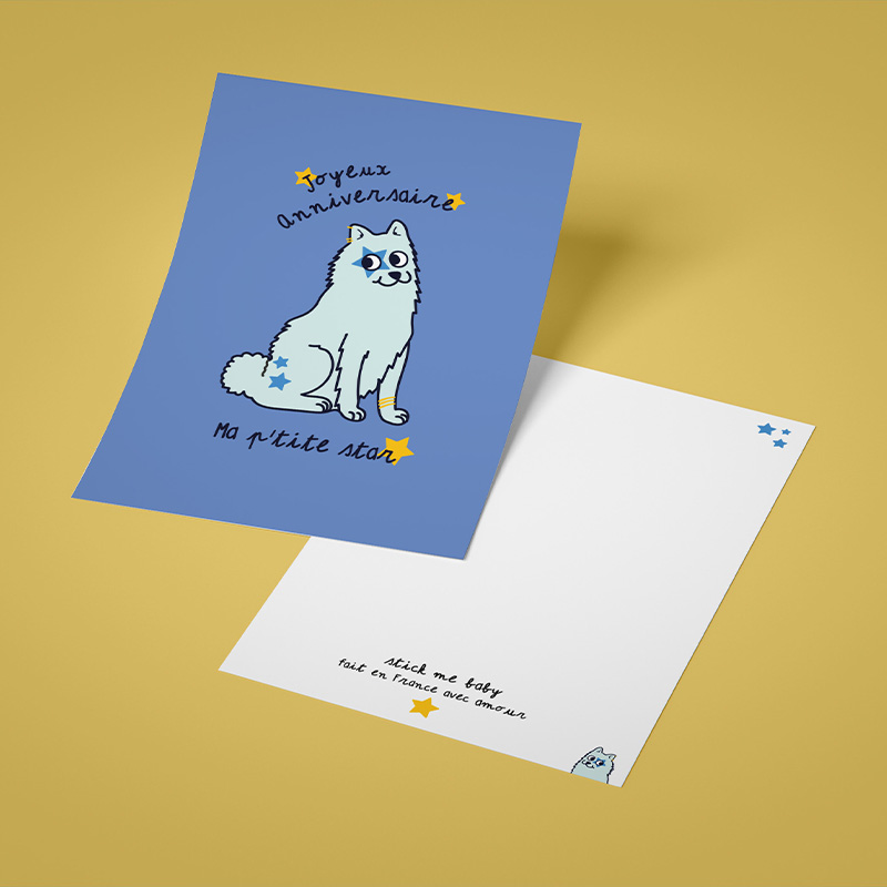 carte anniversaire chien
