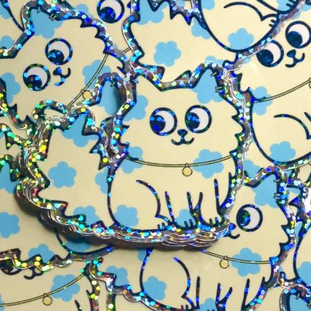 Sticker pailleté – CHAT