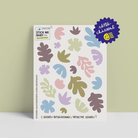 PLANCHE DE STICKERS RÉFLÉCHISSANTS – Motif Organique