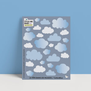 LA TÊTE DANS LES NUAGES - Cotton Blue pailleté ✨