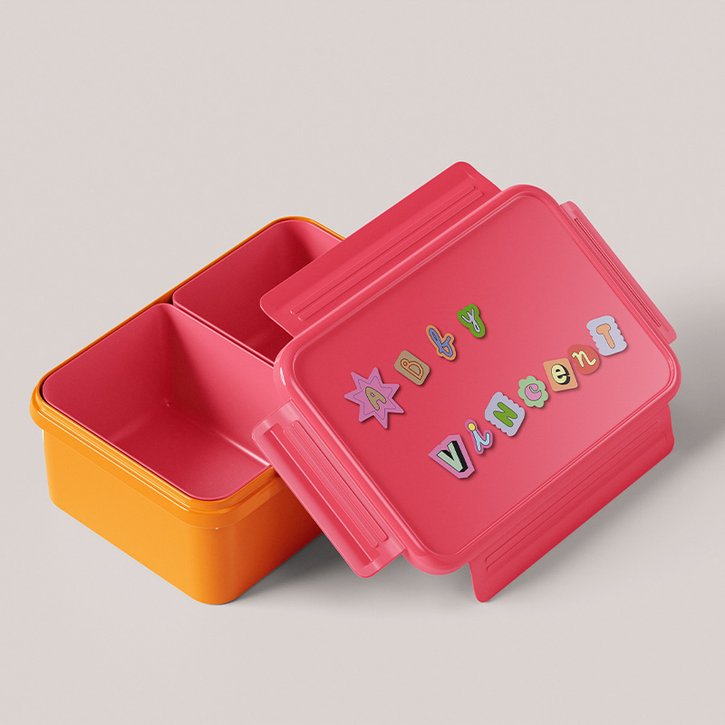 lunch bag stickers lettres