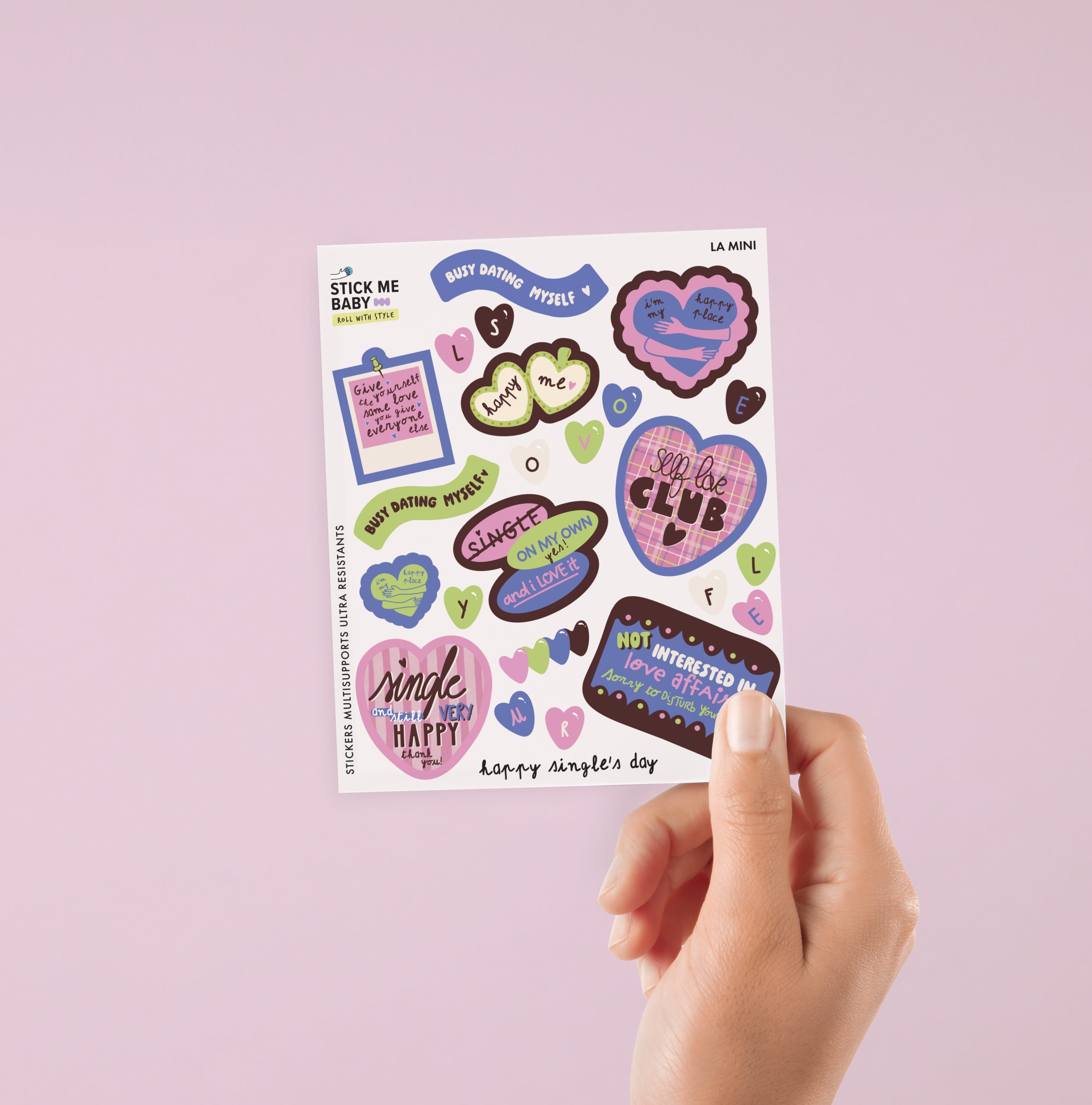 Stickers mini HAPPY SINGLES DAY