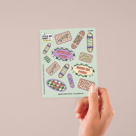 Stickers SKATE WITH STYLE Mini - Purple Green