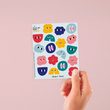 mini planche de stickers shape faces