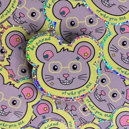 Sticker pailleté – SOURIS