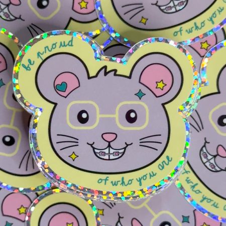 Sticker pailleté – SOURIS