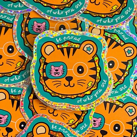 Sticker pailleté – TIGRE